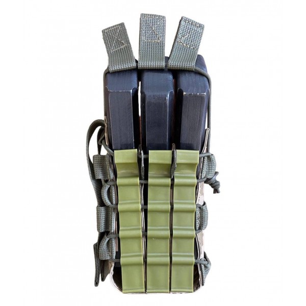 Подсумок под 3 магазина АК/AR-15 Oxford 600D на MOLLE пластиковые бока Defender ММ-14 - 3577629 Подсумок под 3 магазина АК/AR-15 Oxford 600D на MOLLE пластиковые бока Defender ММ-14 - 3577629