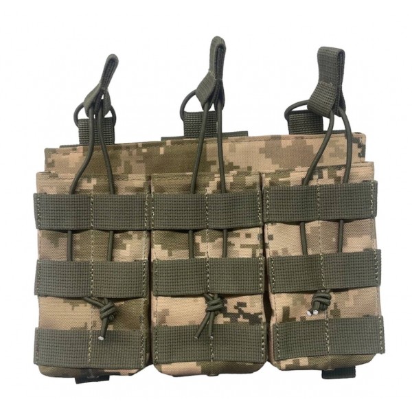 Підсумок під 3 магазина відкритий Oxford/Cordura 600D на Molle Defender ММ-14 - 3577628