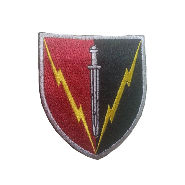 Шеврон Легенда ВСУ Главный информационно-телекоммуникационный узел А0351 Красно-черный (размер 7х8 см) - 3577521