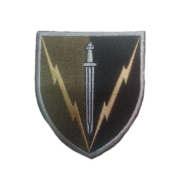 Шеврон Легенда ВСУ Главный информационно-телекоммуникационный узел А0351 Оливково-черный (размер 7х8 см) - 3577520
