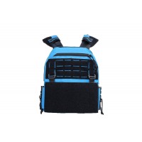 Плитоноска uaBRONIK (Plate Carrier) Открытого типа для прессы и волонтеров Light Marine Blue