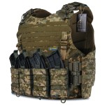 Плитоноска Warmor Gen.4 с системой быстрого сброса с 4 подсумками Warmor Пиксель 2 класс защиты