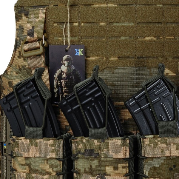 Плитоноска Warmor Gen.4 с быстрым сбросом, 4 подсумка (пиксель, 2 класс) - 3581185 Плитоноска Warmor Gen.4 с быстрым сбросом, 4 подсумка (пиксель, 2 класс) - 3581185
