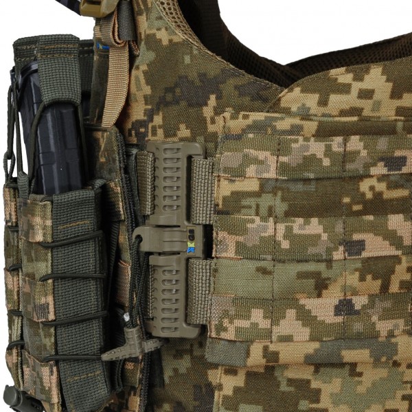 Плитоноска Warmor Gen.4 с быстрым сбросом, 4 подсумка (пиксель, 2 класс) - 3581185 Плитоноска Warmor Gen.4 с быстрым сбросом, 4 подсумка (пиксель, 2 класс) - 3581185