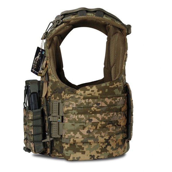 Плитоноска Warmor Gen.4 с быстрым сбросом, 4 подсумка (пиксель, 2 класс) - 3581185 Плитоноска Warmor Gen.4 с быстрым сбросом, 4 подсумка (пиксель, 2 класс) - 3581185