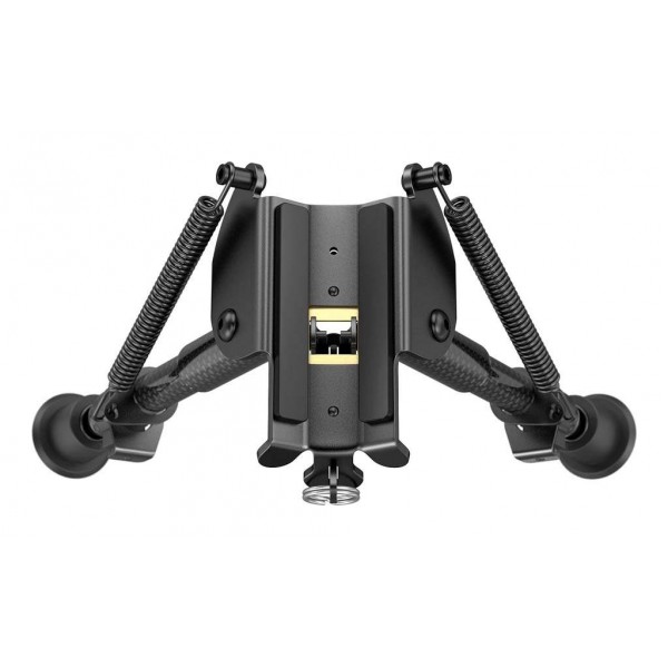 Сошки Buvele Carbon Bipod на антабку (висота 15.2 - 22.9 см) з перехідником на Weaver/Picatinny - 3577426