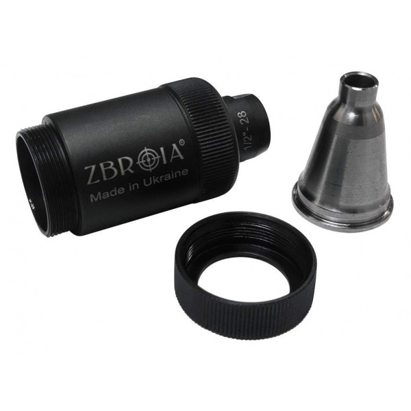 Пламегасник ZBROIA для AR-15 кал. 223 Rem (5,56/45). Різьблення 1/2"-28 UNEF - 3577422