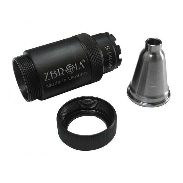 Пламегаситель ZBROIA для АК кал. 5,45. Резьба М24x1.5R - 3577420 Пламегаситель ZBROIA для АК кал. 5,45. Резьба М24x1.5R - 3577420