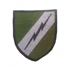 Шеврон 19 Окремий полк радіо і радіотехнічної розвідки олива (розмір 7х8 см)