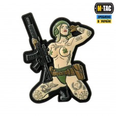 M-Tac нашивка Tactical girl №1 tattoo Руна PVC Grey