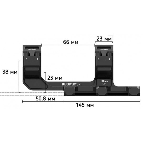 Моноблок Discovery Optics One-Piece (30 мм) High на Weaver/Picatinny. ВН - 23 мм - 3577377 Моноблок Discovery Optics One-Piece (30 мм) High на Weaver/Picatinny. ВН - 23 мм - 3577377
