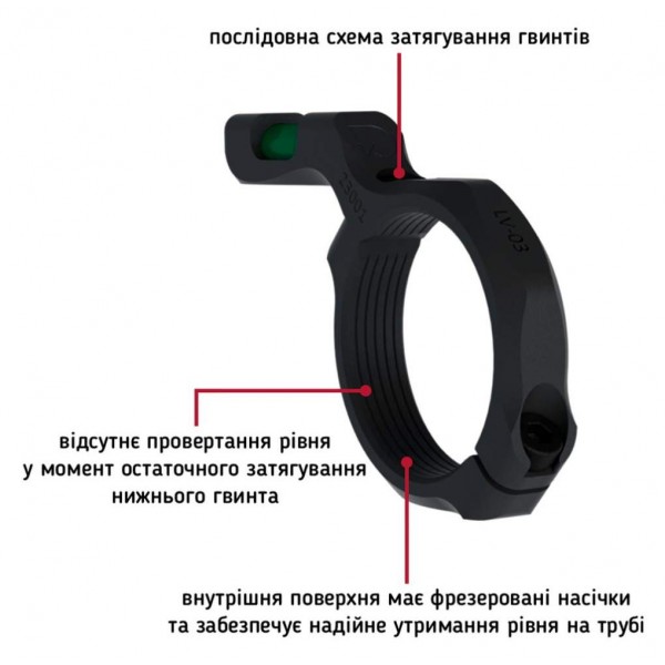 Рівень-кільце Davika LV-03 на трубу прицілу (34 мм) - 3577364