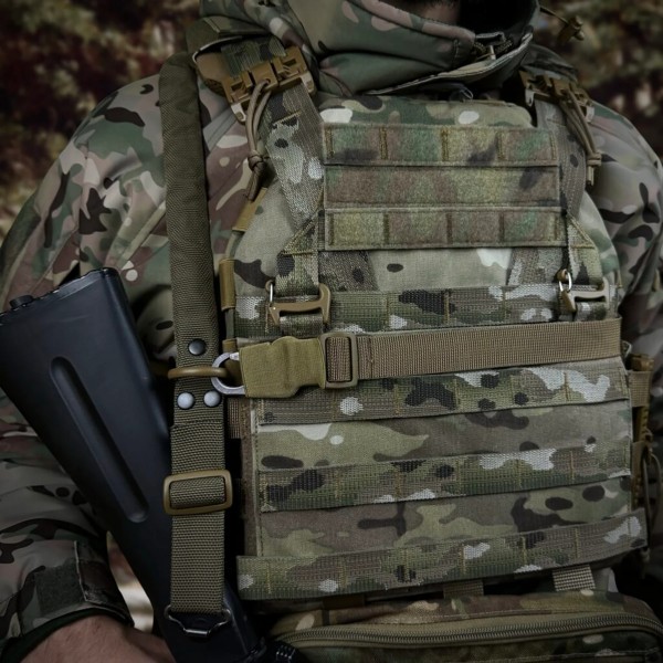 Ремень оружейный эластичный RAGNAROK FORSETI одно/двухточечный Койот - 3577237 Ремень оружейный эластичный RAGNAROK FORSETI одно/двухточечный Койот - 3577237