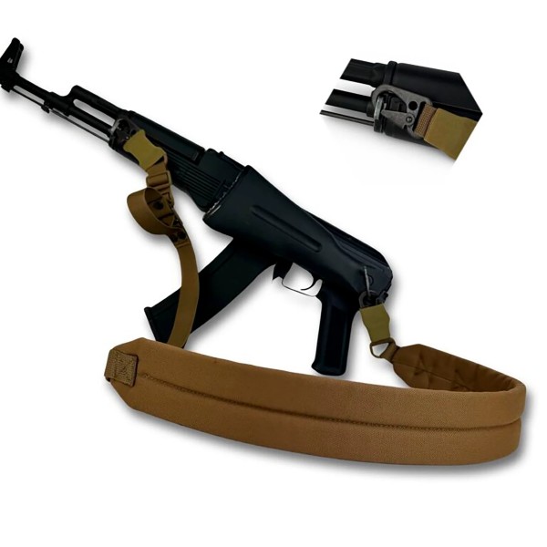 Ремінь збройовий RAGNAROK одно/двоточковий з широким наплічником RAGNARR Койот - 3577232