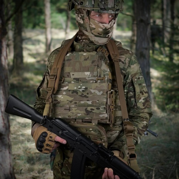 Ремінь збройовий RAGNAROK одно/двоточковий з широким наплічником RAGNARR Койот - 3577232 Ремінь збройовий RAGNAROK одно/двоточковий з широким наплічником RAGNARR Койот - 3577232