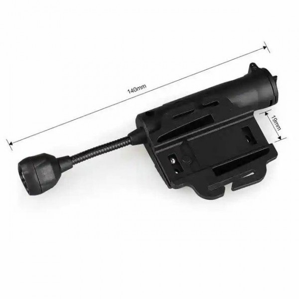 Тактичний ліхтарик на каску Фаст Чорний - 3577220 Тактичний ліхтарик на каску Фаст Чорний - 3577220