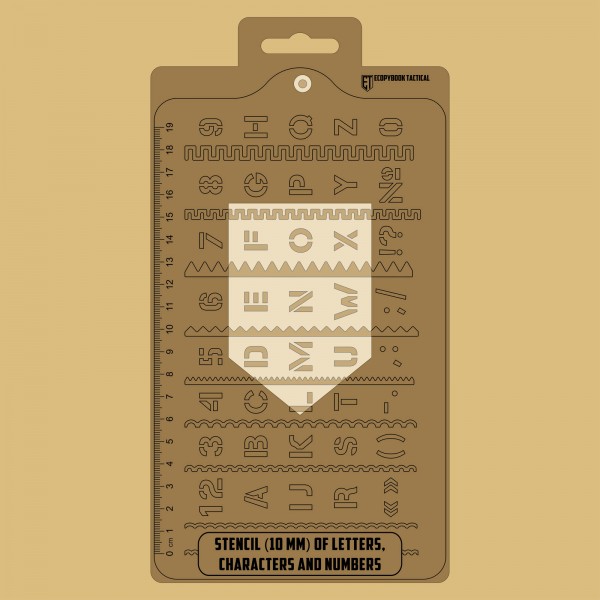 STENCIL (10 mm) OF LETTERS, CHARACTERS AND NUMBERS (NATO) 228x130 mm - 3577099 STENCIL (10 mm) OF LETTERS, CHARACTERS AND NUMBERS (NATO) 228x130 mm - 3577099