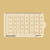 Трафарет (10 мм) ЛІТЕР, ЛІТЕРАТУРИ ТА ЧИСЛА (НАТО) 228х130 мм