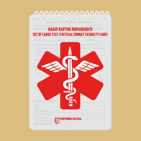Набор карт раненого SET OF CARDS TCCC (TACTICAL COMBAT CASUALTY CARE) А6 - 3577073