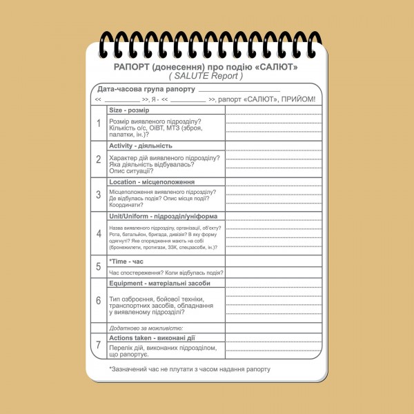 Тактичний блокнот НГУ Частина 1 (вогнева група-відділення) A6 (ET) - 3577046 Тактичний блокнот НГУ Частина 1 (вогнева група-відділення) A6 (ET) - 3577046