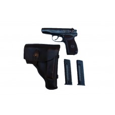 Массо-габаритный макет Пистолета Макарова (ПМ) 9 мм с кобурой и запасным магазином