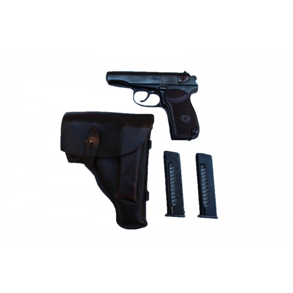 Масо-габаритний макет Пістолета Макарова (ПМ) 9 мм з кобурою та запасним магазином - 2589709
