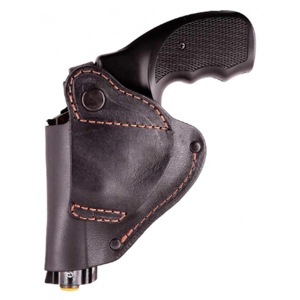 Кобура поясна шкіряна Beneks для револьверів Флобера 2.5 (формована) з кліпсою Чорна - 2589342 Кобура поясна шкіряна Beneks для револьверів Флобера 2.5 (формована) з кліпсою Чорна - 2589342