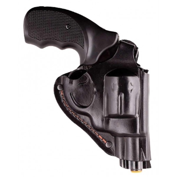 Кобура поясна шкіряна Beneks для револьверів Флобера 2.5 (формована) з кліпсою Чорна - 2589342 Кобура поясна шкіряна Beneks для револьверів Флобера 2.5 (формована) з кліпсою Чорна - 2589342