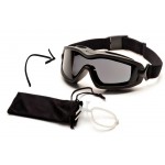 Окуляри захисні з ущільнювачем Pyramex V2G-XP + RX (gray) Anti-Fog, cірі з діоптрійною вставкою в комплекті