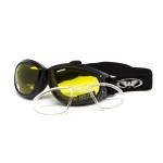Очки защитные с уплотнителем Global Vision Eliminator RX (yellow) Anti-Fog, желтые с диоптрической вставкой