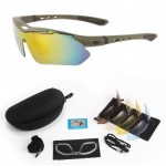 Очки тактические Oakley с 5 сменными линзами с поляризацией в чехле Олива