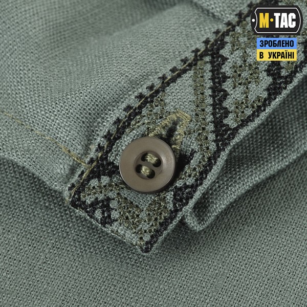 M-Tac вишиванка 100% льон сіро-зелена - 80031007 M-Tac вишиванка 100% льон сіро-зелена - 80031007