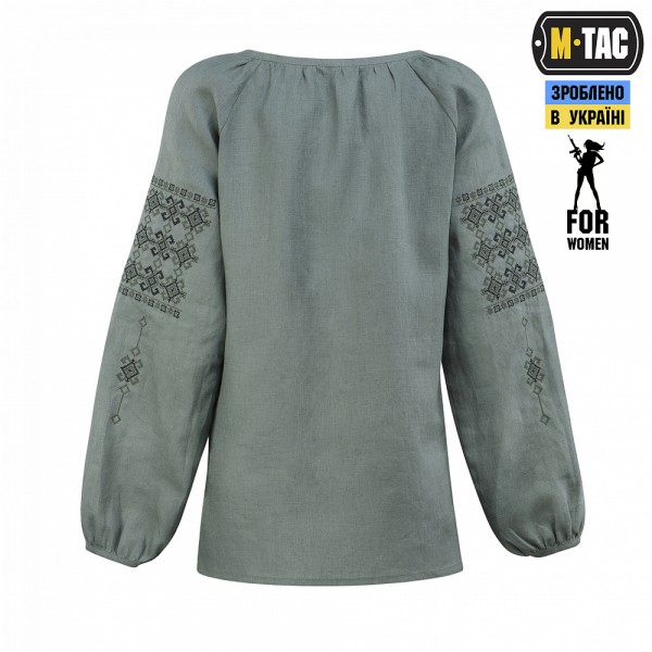 M-Tac вышиванка женская 100% лён серо-зеленая - 80040007 M-Tac вышиванка женская 100% лён серо-зеленая - 80040007
