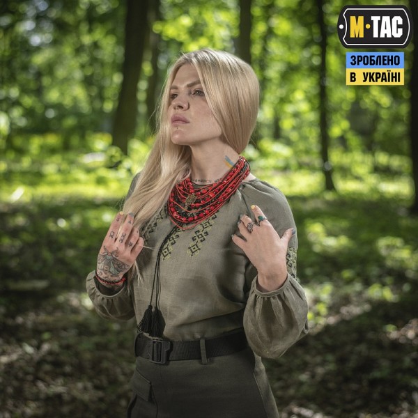 M-Tac вышиванка женская 100% лён олива - 80040001 M-Tac вышиванка женская 100% лён олива - 80040001