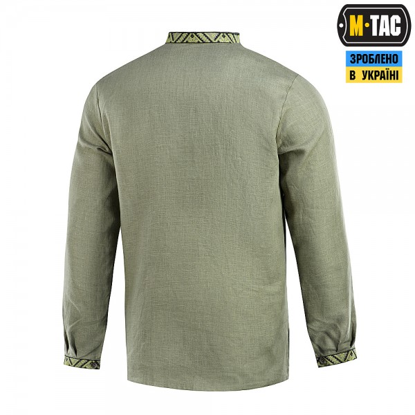 M-Tac вышиванка 100% лён олива - 80031001 M-Tac вышиванка 100% лён олива - 80031001