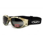 Очки защитные с уплотнителем Global Vision Eliminator Camo Pixel (gray), серые в камуфлированной оправе