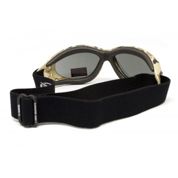 Окуляри захисні з ущільнювачем Global Vision Eliminator Camo Pixel (gray), сірі в камуфльованій оправі - 3586670