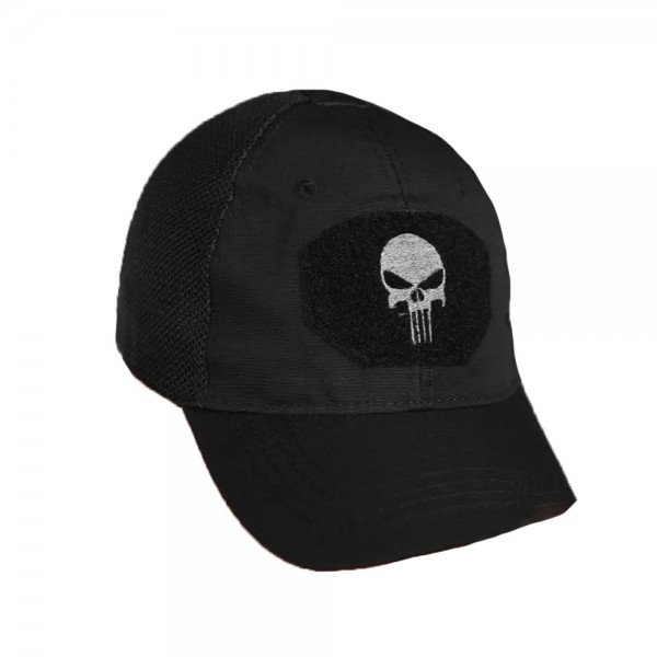 Кепка тактическая «Punisher» Rip-Stop Black з сіткою - 3576666