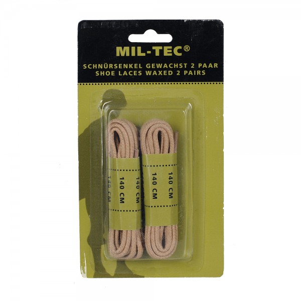 Шнурки для ботинок вощеные 140 см койот МИЛ ТЕК Германия - 3569142