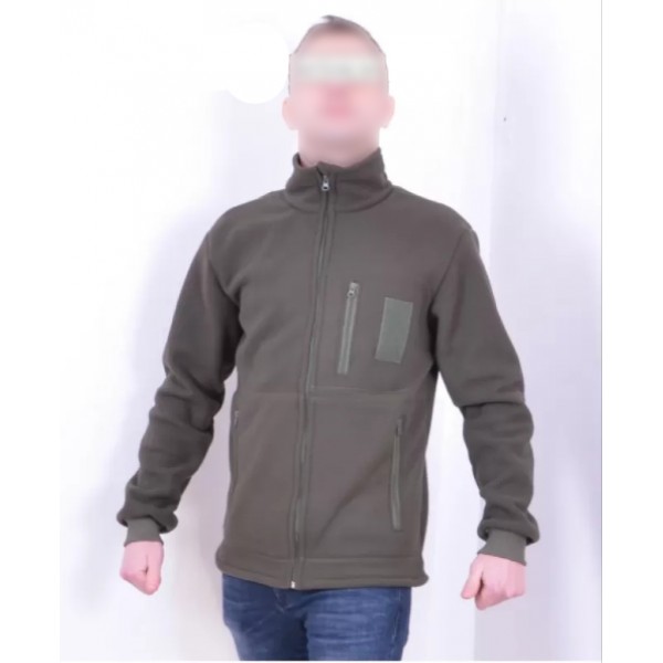 Кофта флисовая военная МЕДВЕДЬ БАЗА на МЕХУ Олива 540гр/м - 3288500