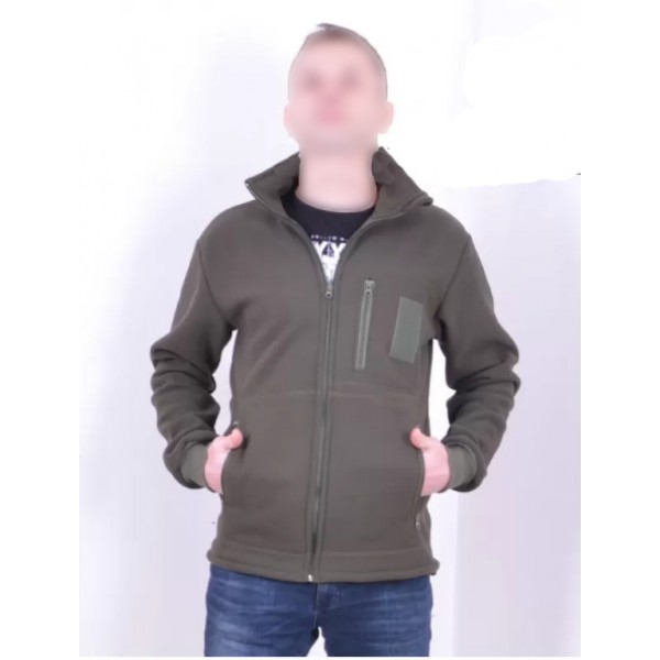 Кофта флисовая военная МЕДВЕДЬ БАЗА на МЕХУ Олива 540гр/м - 3288500