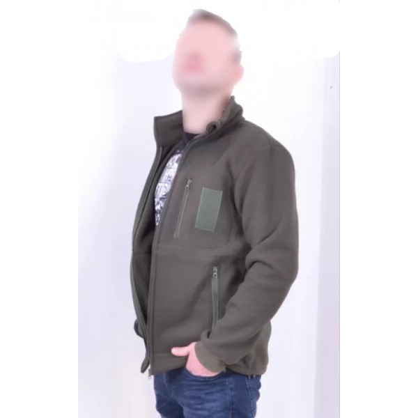Кофта флисовая военная МЕДВЕДЬ БАЗА на МЕХУ Олива 540гр/м - 3288500