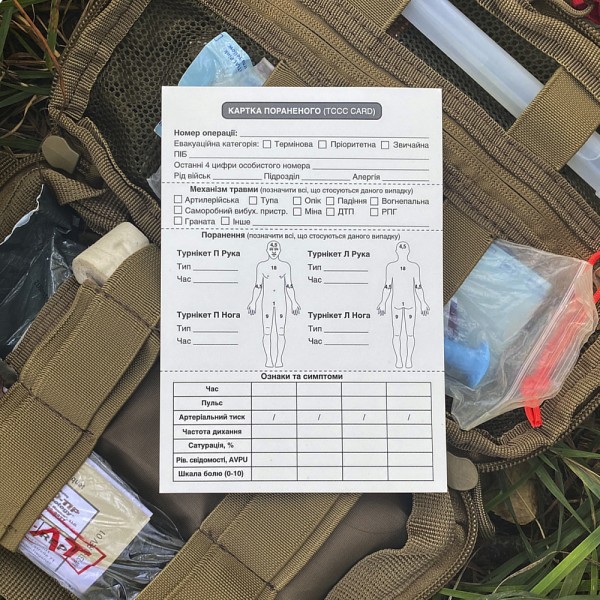 Карточка раненого\карточка TCCC TacticalHub - 3569169 Карточка раненого\карточка TCCC TacticalHub - 3569169