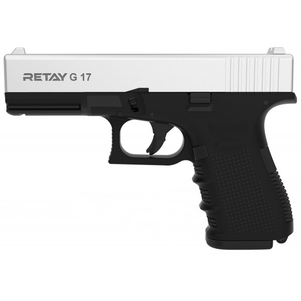 Пістолет стартовий Retay G17 кал. 9 мм. Колір - chrome. - 11950330