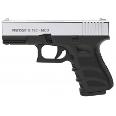 Пистолет стартовый Retay G 19C кал. 9 мм. Цвет - nickel.