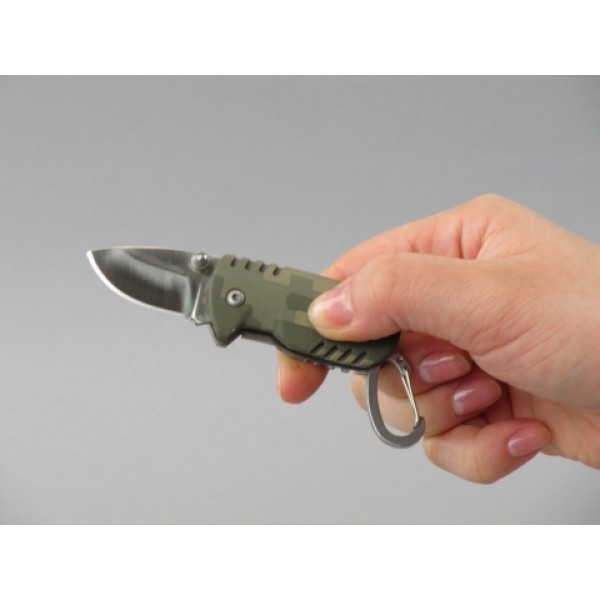 Ніж брелок складаний з карабіном ACU МИЛ ТЕК Німеччина - 3555775