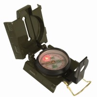 Компас металлический с подсветкой (7.5х6.5х3 см) Mil-Tec Германия Олива