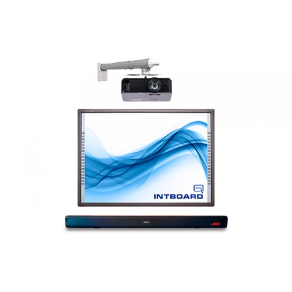 Комплект по МОН Інтерактивна дошка INTBOARD + короткофокусний проєктор + акустична система - inti6270