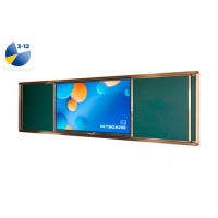 INTBOARD LT65 PC (Android 14) + Доска раздвижная меловая