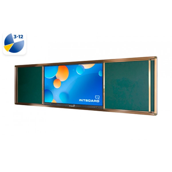 INTBOARD LT65 PC (Android 14) + Доска раздвижная меловая - int79